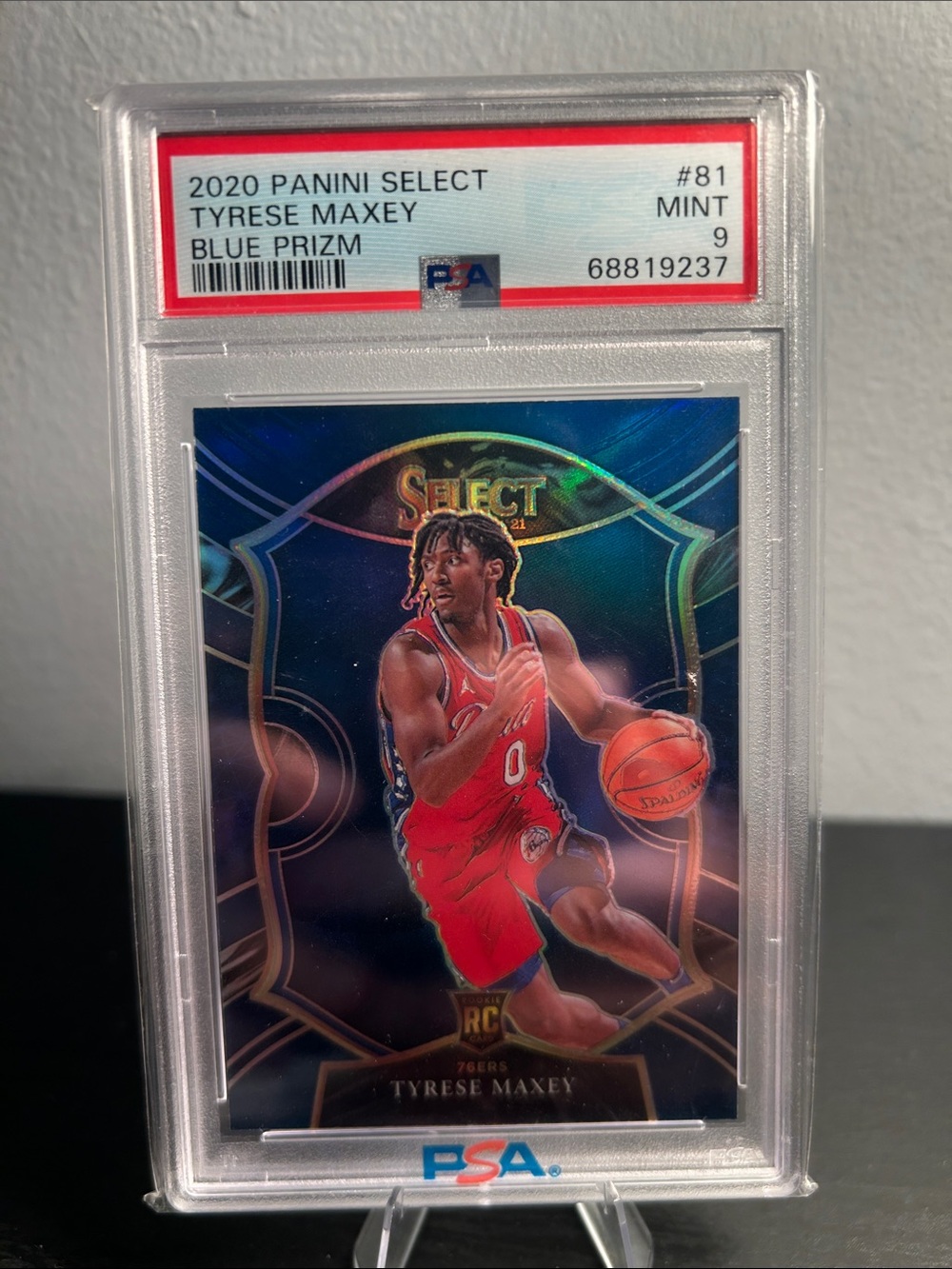 Panini Blue Prizm Tyrese Maxey Rookie Card PSA 9
